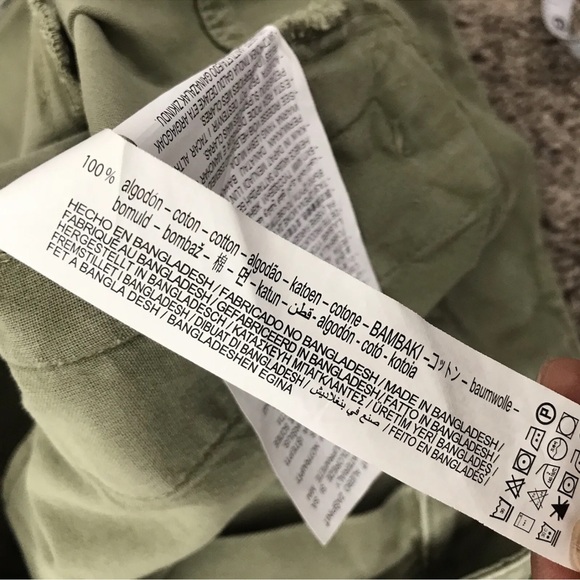 Zara Olive Green Cargo Pants - Picture 8 of 12